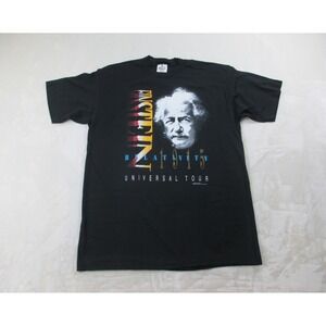 VINTAGE Albert Einstein Shirt Mens‎ Extra Large Black Relativity Universal Tour*
